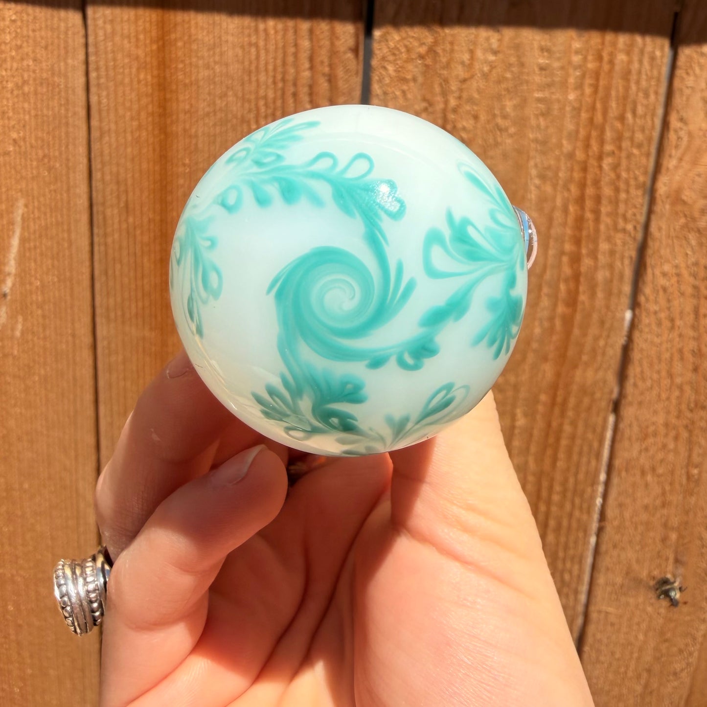 White and Blue Partial Venna - Sqwash Glass