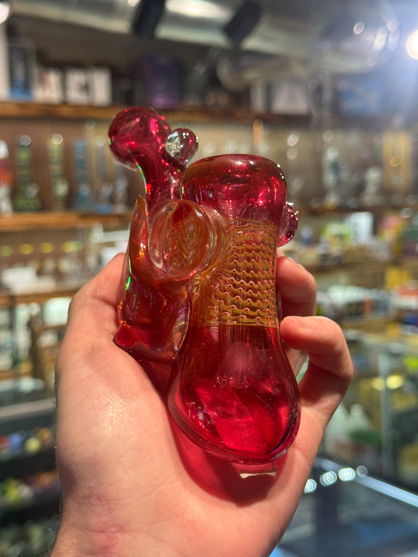 Gold Ruby Hammer Pipe - Doshworld