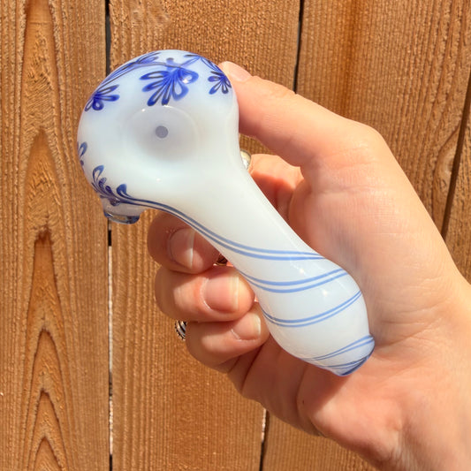Blue and White Partial Venna - Sqwash Glass