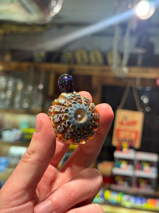 Carved Dot Stack Pendant - Jujuglass
