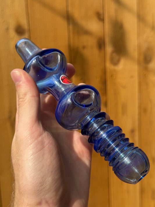 Str8Glass Blue Double Bowl Spoon