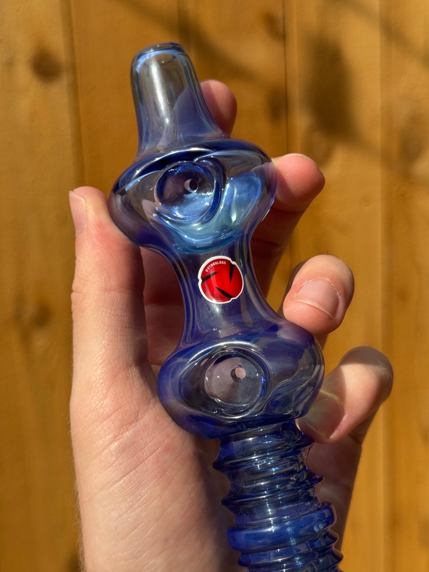 Str8Glass Blue Double Bowl Spoon