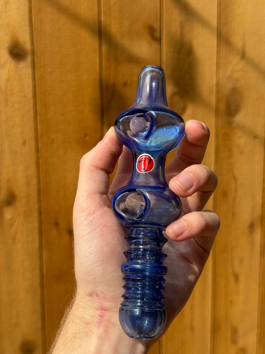 Str8Glass Blue Double Bowl Spoon