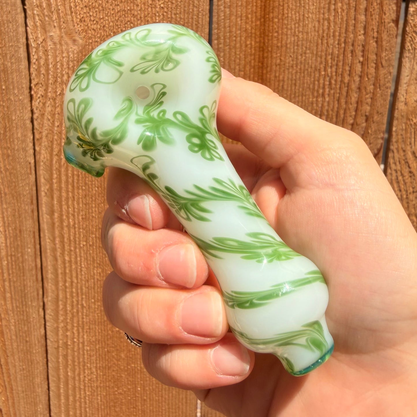Green and White Venna Pipe