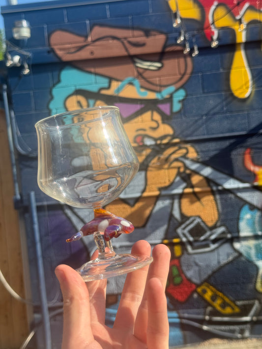 Amber Purple Orca Goblet