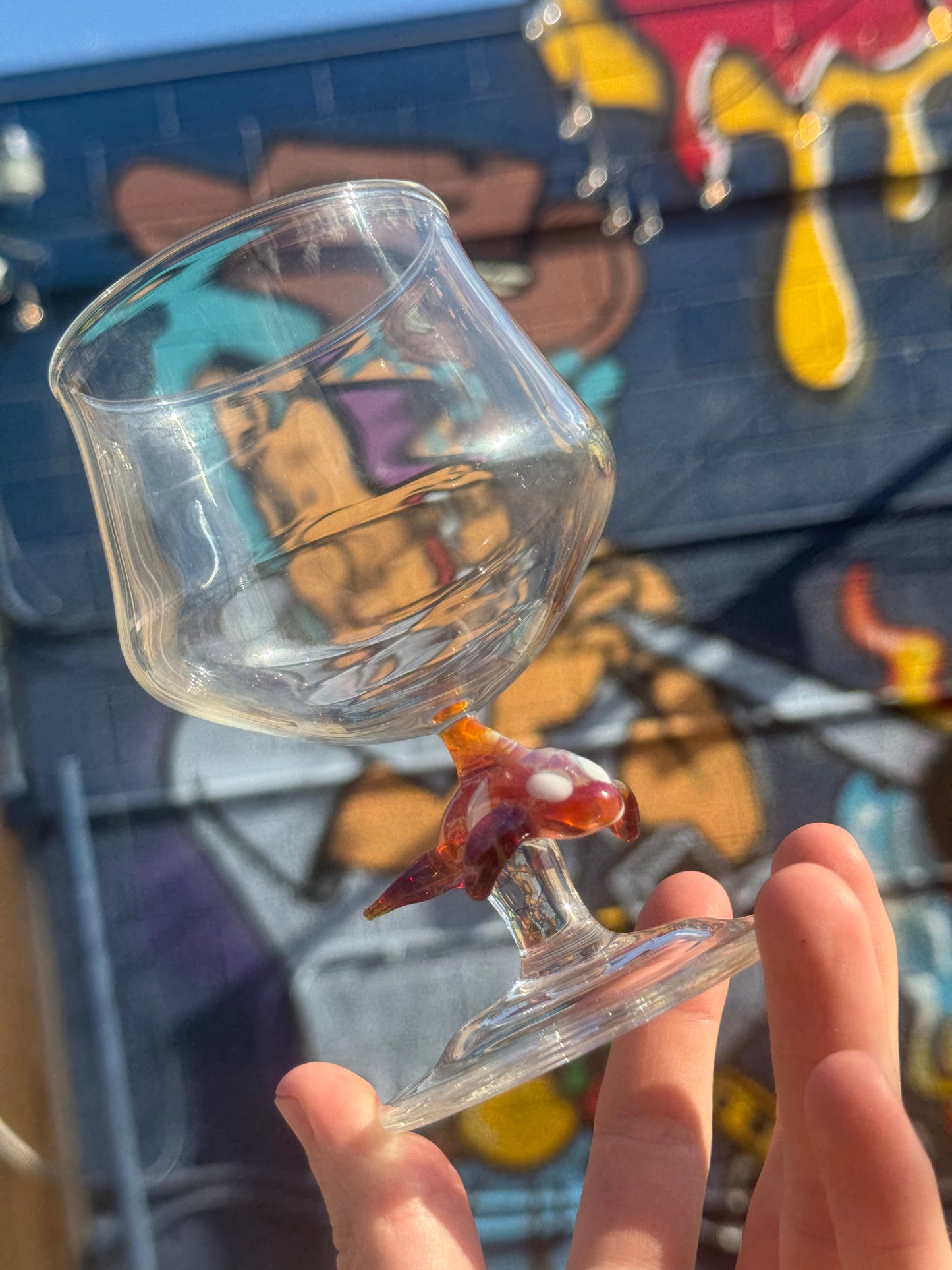 Amber Purple Orca Goblet