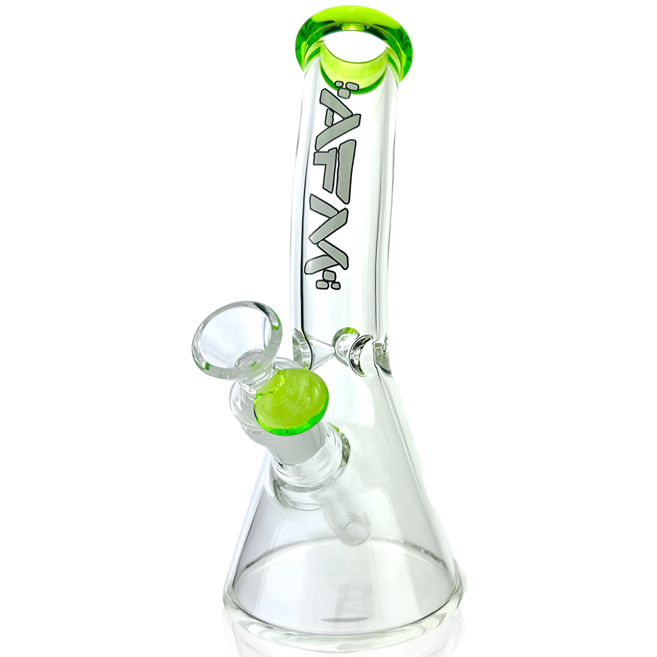 8" AFM Colored Lip Bent Neck Mini Beaker